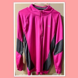 Avia Women’s Textured Half - Zip Athletic Pullover Jacket ~ Fuchsia ~ Size XXL